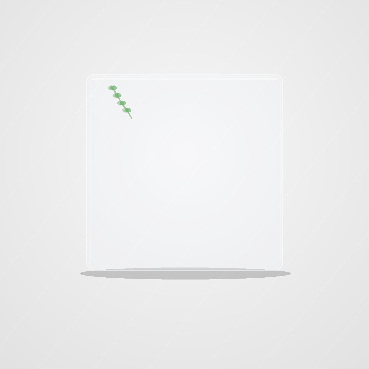 Herb infused ice cube editorial shot